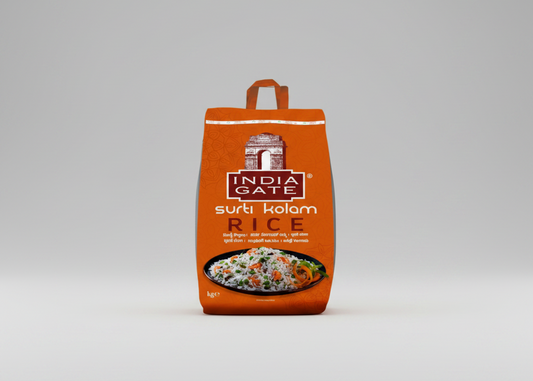 India Gate Surti Kolam Rice, premium South Asian rice, 10kg pack