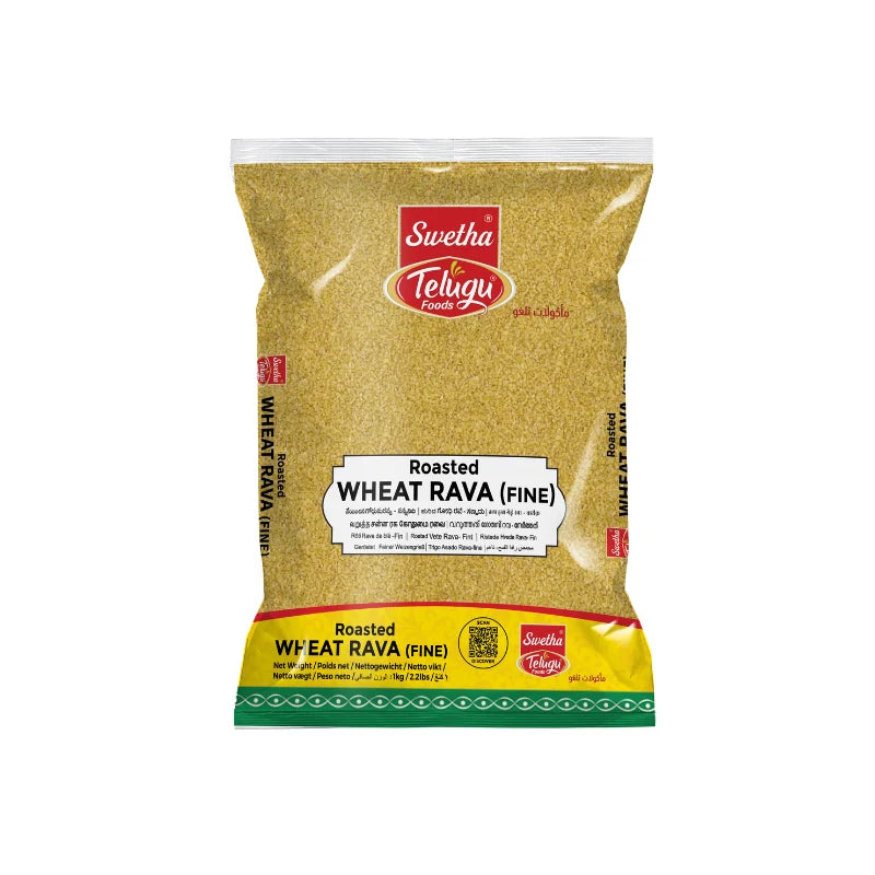Telugu Foods Brown Roasted Wheat Rava (1kg)