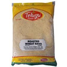 TELUGU FOODS BROWN ROASTED WHEAT RAVA 1KG